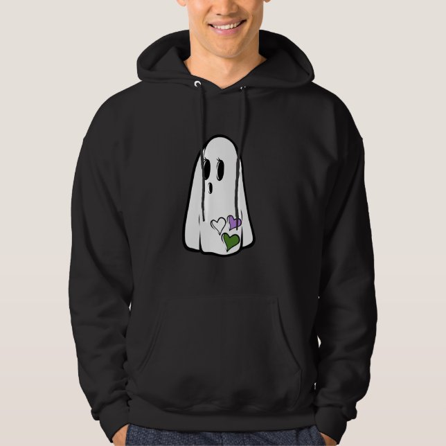 Genderquer Pride Ghost Hoodie (Vorderseite)