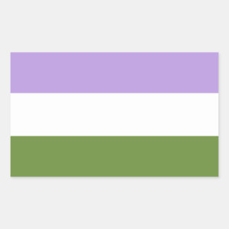 Genderquer-Pride-Rectangle-Aufkleber Rechteckiger Aufkleber
