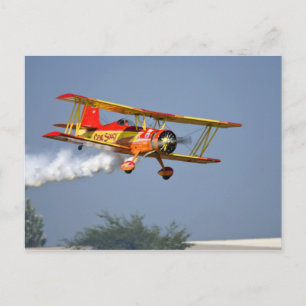 Gene Soucy führt Aerobatik in Grumman aus Postkarte