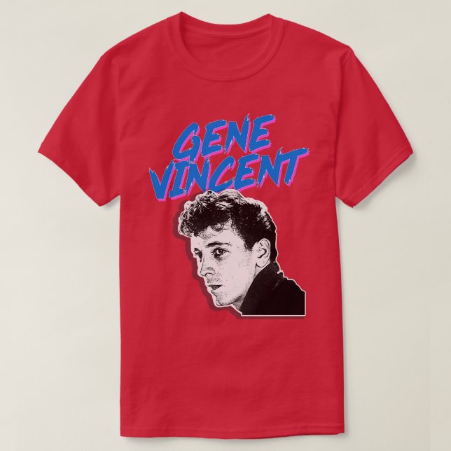 Gene Vincent Retro Graphic Design T-Shirt (Design vorne)