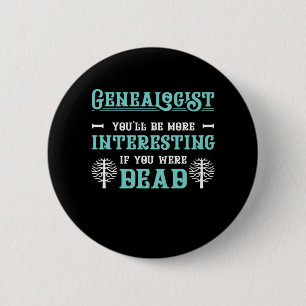 Genealoge Baumgenealogie Familiengeschenk Button