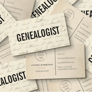 Genealoge Historischer Forscher Fügen Sie Ihr Logo Visitenkarte