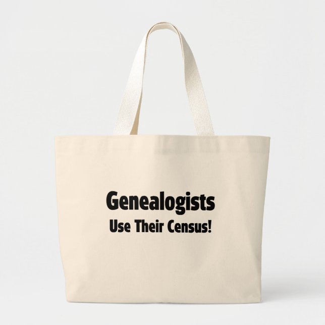 Genealogen verwenden ihre Zählung Jumbo Stoffbeutel (Vorne)