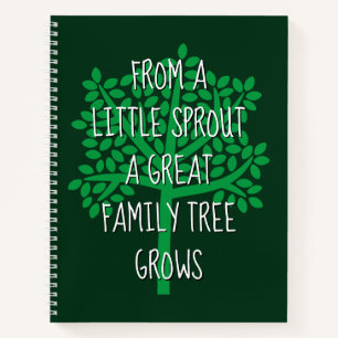 Genealogie aus einem kleinen Sprout Notizbuch
