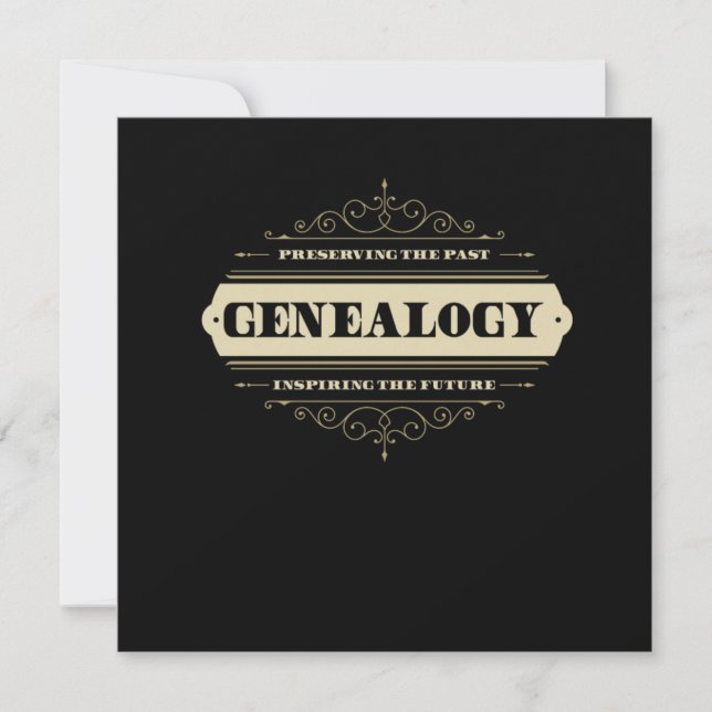 Genealogie bewahren Vergangenheit Inspirierend Zuk Einladung (Vorderseite)