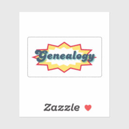 Genealogie, Comic-Book-Pop-Design Aufkleber