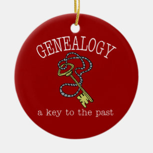 Genealogie ein Schlüssel zur letzten Verzierung Keramik Ornament