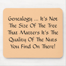 Genealogie Es ist nicht die Größe des Baummousepad Mousepad