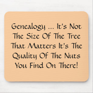 Genealogie Es ist nicht die Größe des Baummousepad Mousepad