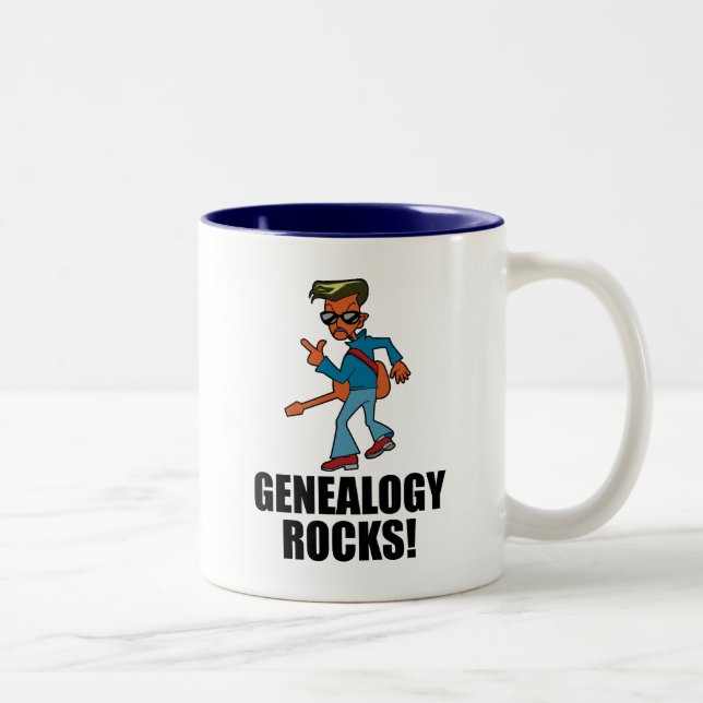 Genealogie-Felsen Zweifarbige Tasse (Rechts)