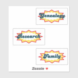 Genealogie, Forschung, Familie, Comic-Book-Pop-Des Aufkleber