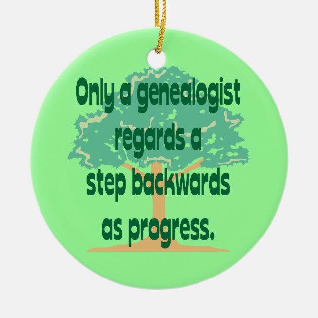 Genealogie-Fortschritts-Verzierung Keramikornament (Vorne)