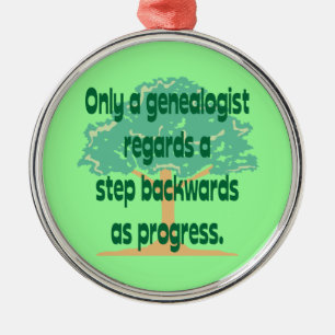 Genealogie-Fortschritts-Verzierung Silbernes Ornament