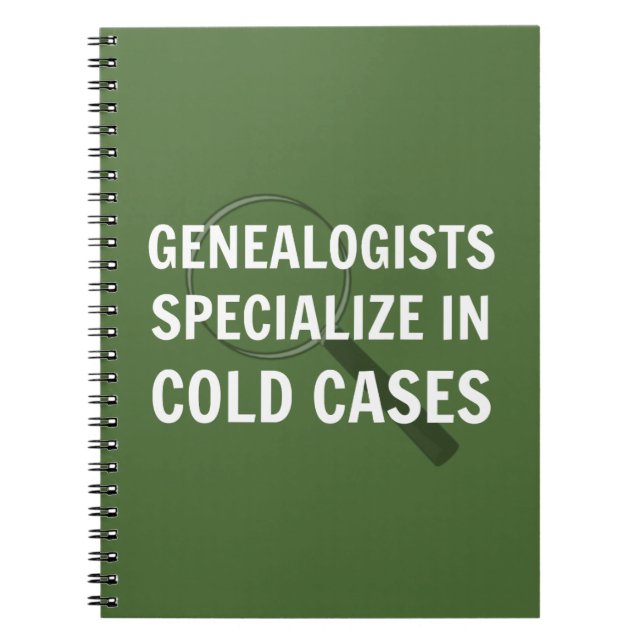 Genealogie-gewundenes es-gehend Notizbuch (Grün) Notizblock (Vorderseite)