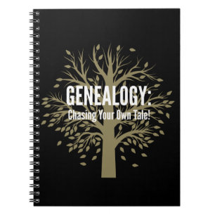 Genealogie-gewundenes es-gehend Notizbuch Notizblock