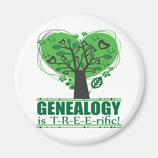 Genealogie ist T-R-E-E-reich! Magnet (Vorne)