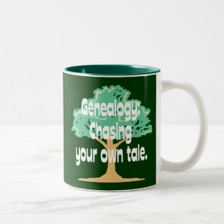 Genealogie: Jagen Ihrer eigenen Geschichte Zweifarbige Tasse