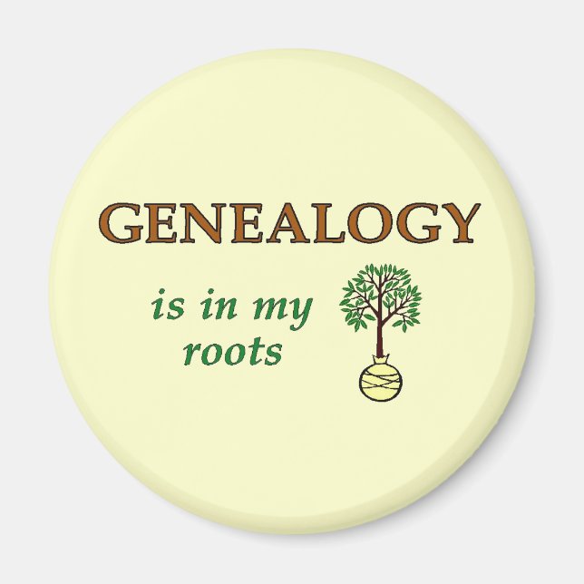 Genealogie Roots Magnet (Vorne)
