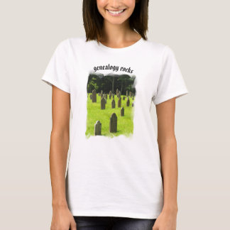 Genealogie schaukelt grundlegendes weißes T-Stück T-Shirt