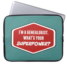 Genealogie Superpower Custom Laptop Sleeve