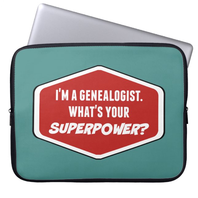 Genealogie Superpower Custom Laptop Sleeve (Vorderseite)