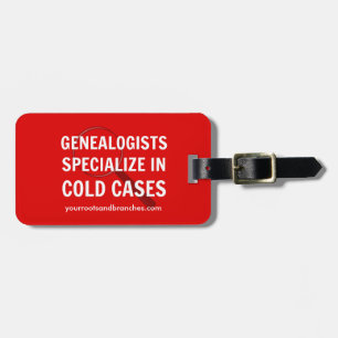 Genealogische Gepäckmarken (rot) Gepäckanhänger