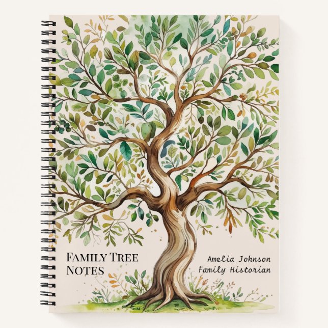 Genealogische Stammbaumforschung Notizbuch (Vorderseite)