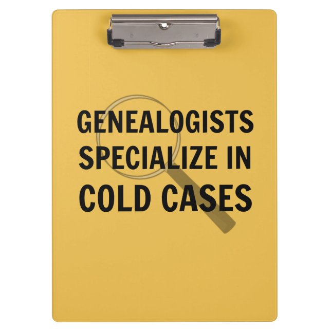 Genealogische Zwischenablage (Gelb) Klemmbrett (Vorderseite)