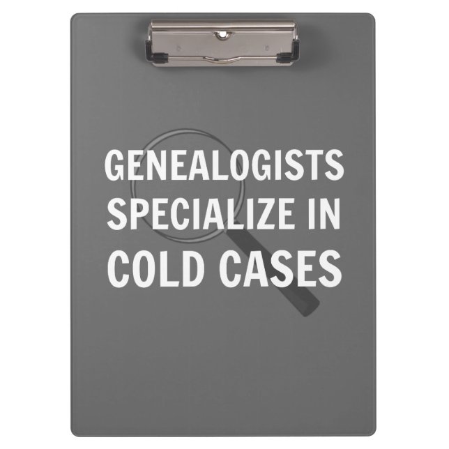 Genealogische Zwischenablage (grau) Klemmbrett (Vorderseite)