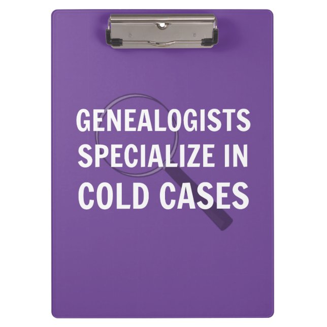 Genealogische Zwischenablage (Lila) Klemmbrett (Vorderseite)