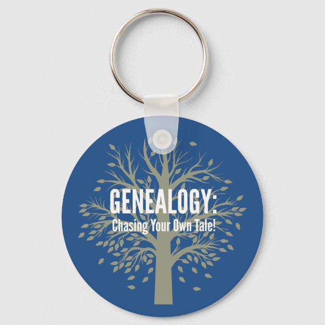 Genealogischer Schlüsselanhänger (Blau) (Vorderseite)
