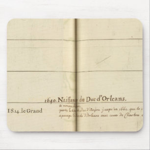 Genealogischer Tisch, Frankreich Mousepad