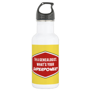 Genealogist Superpower Custom Water Flasche (18 oz Edelstahlflasche