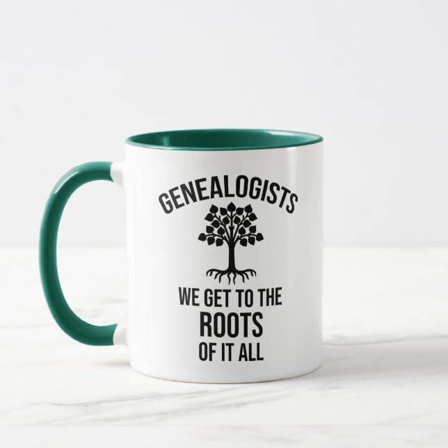 Genealogisten - wir kommen zu den Wurzeln all dies Tasse (Links)