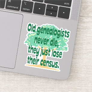 Genealogists verlieren ihr Zählungs-Vinyl Aufkleber