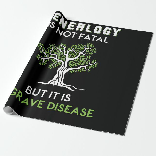 Genealogy Is Not Fatal But It Is A Grave Disease Geschenkpapier (Ungerollt)