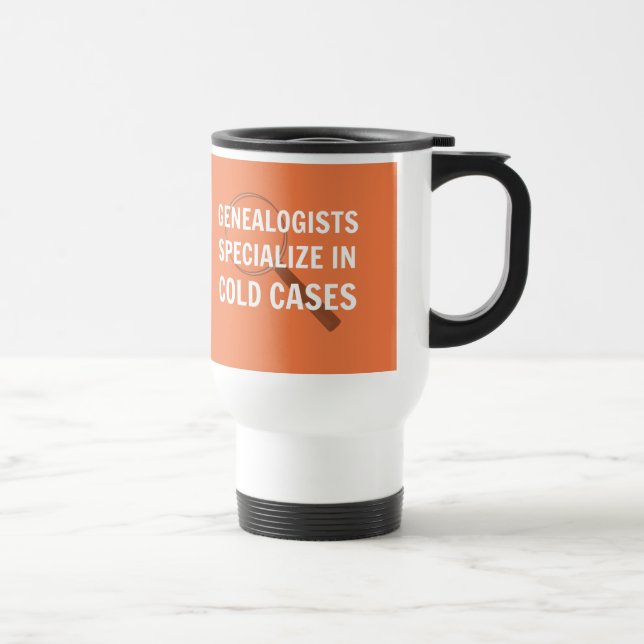 Genealogy Travel Mug (Orange) Reisebecher (Rechts)