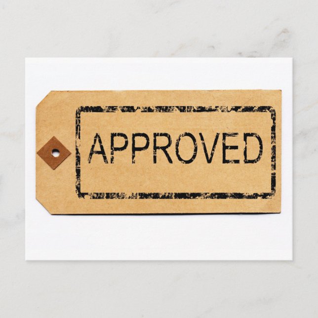 Genehmigte Postkarte (Vorderseite)