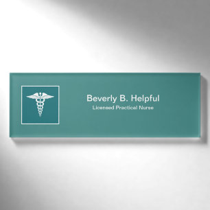 Genehmigte praktische Krankenschwester medizinisch Namenschild