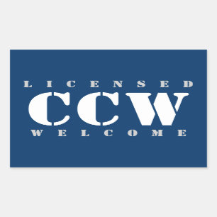 Genehmigtes CCW-Willkommen Rechteckiger Aufkleber