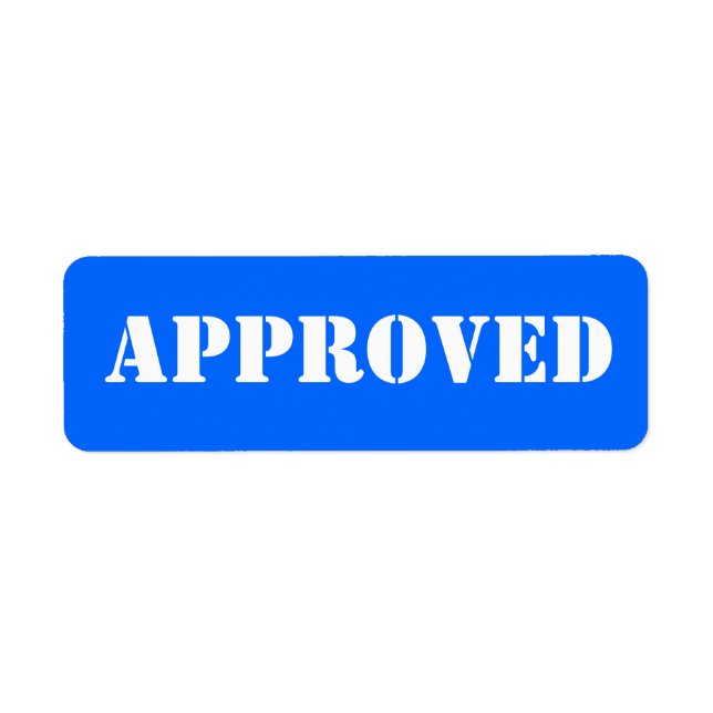 GENEHMIGTES Etikett (Vorne)