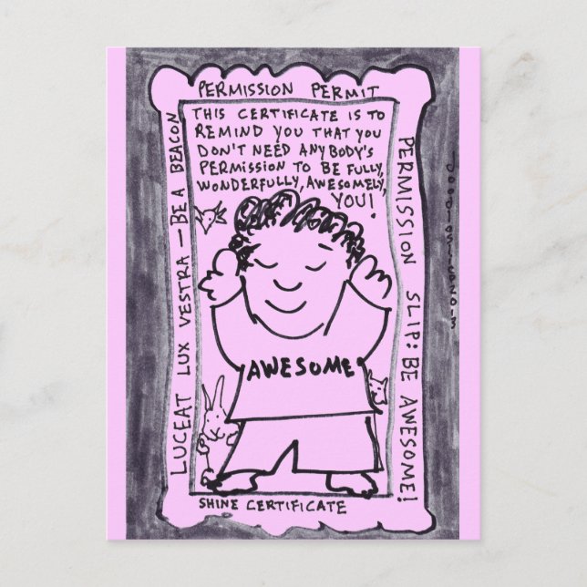 Genehmigung nicht erforderlich - Postkarte (Vorderseite)