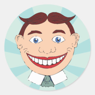 geneigt runder aufkleber