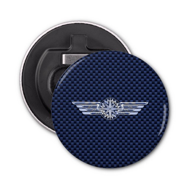 General Air Pilot Chrome like Wings Compass Flaschenöffner (Vorderseite)