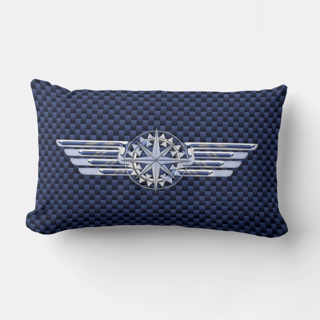 General Air Pilot Chrome like Wings Compass Lendenkissen (Vorderseite)
