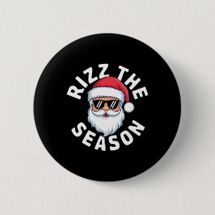 General Alpha Slang Santa Rizzler Christmas Rizz T Button