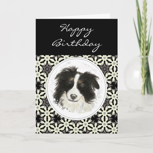 General Birthday Border Collie Pet Hund Karte (Vorderseite)