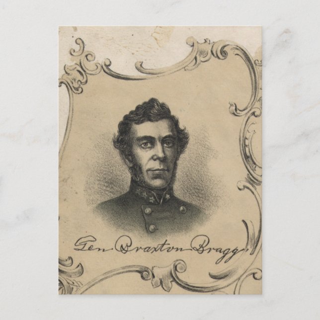 General Braxton Bragg Postkarte (Vorderseite)