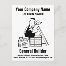 General Builder-Cartoon zum Personalisieren Postkarte