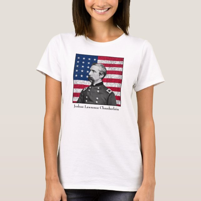General Chamberlain und die amerikanische Flagge T-Shirt (Vorderseite)